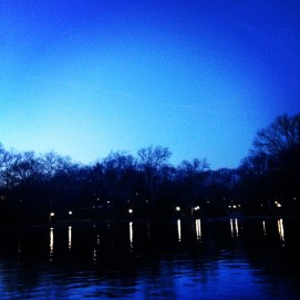 Central Park Boat Pond on a recent night. Doesn't even feel like the city!